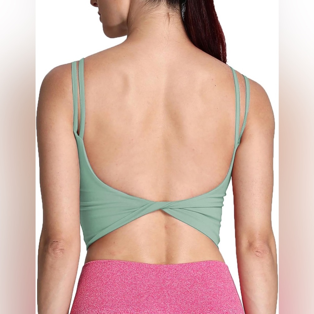 New backless, yoga sports bra crop tank